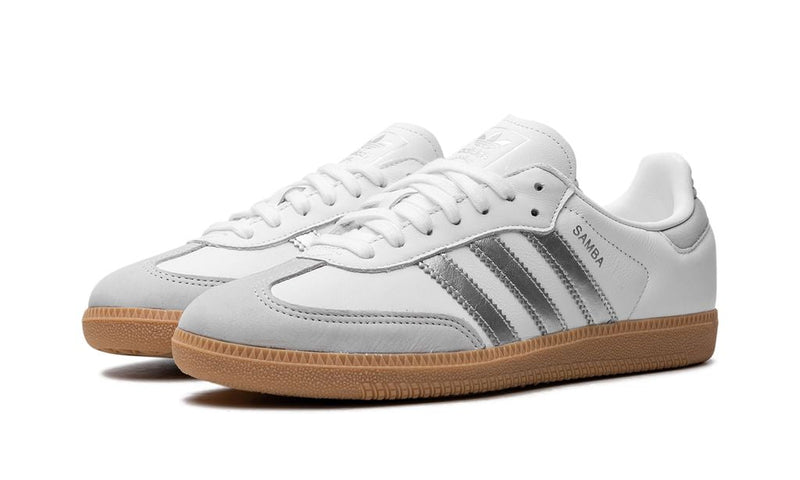 adidas Samba White Silver Metallic Casual Sneakers