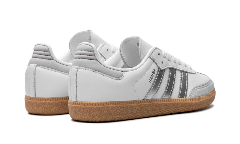 adidas Samba White Silver Metallic Casual Sneakers