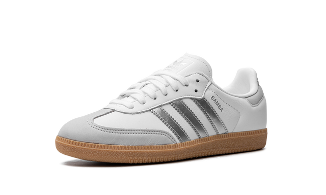 adidas Samba White Silver Metallic Casual Sneakers