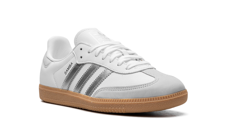 adidas Samba White Silver Metallic Casual Sneakers