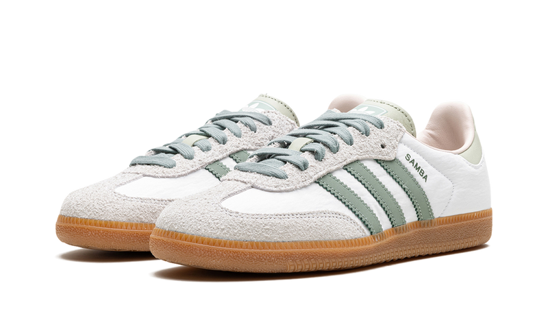 adidas Samba OG White Sage Green Casual Sneakers