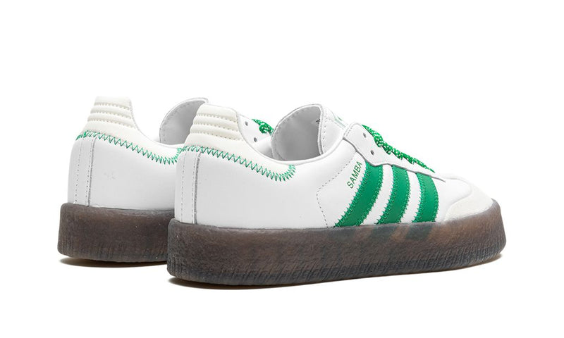 adidas Samba Leather & Suede Platform Sneakers - White/Green