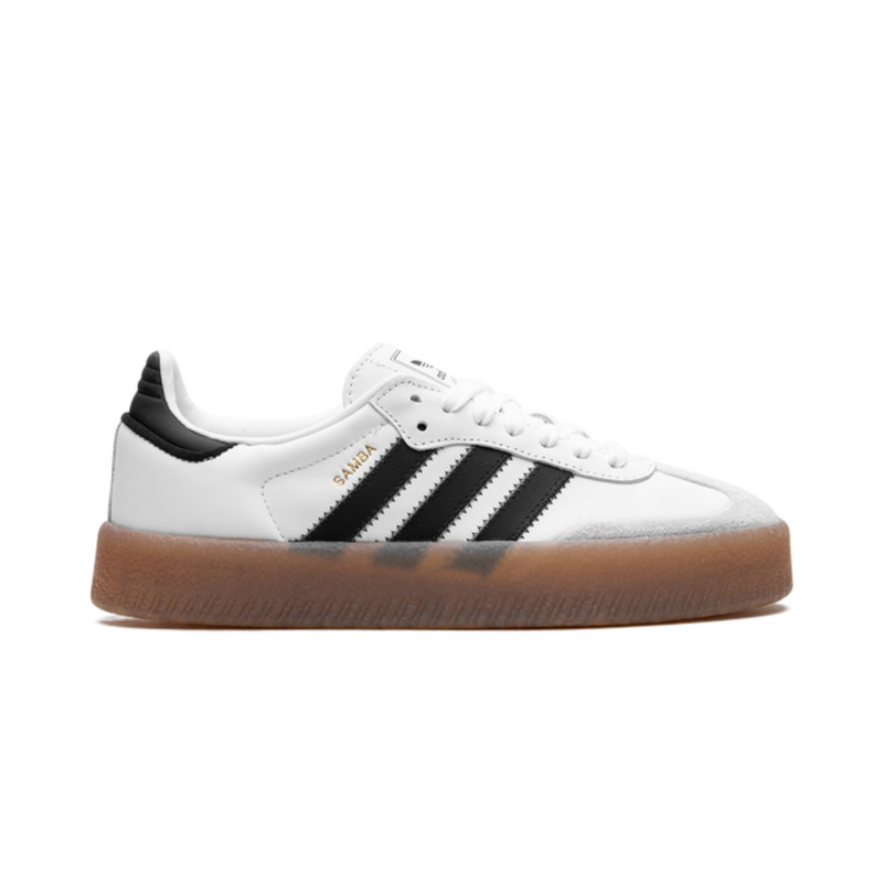 adidas Samba Leather & Suede Platform Sneakers - White/Black