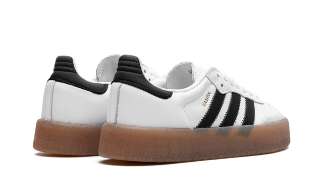 adidas Samba Leather & Suede Platform Sneakers - White/Black