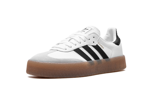 adidas Samba Leather & Suede Platform Sneakers - White/Black