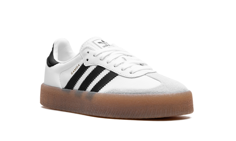 adidas Samba Leather & Suede Platform Sneakers - White/Black