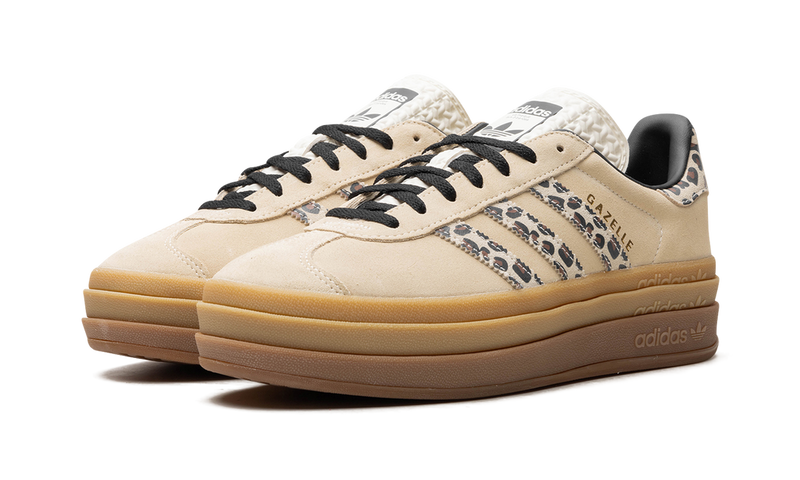 adidas Originals Gazelle Bold Platform Sneakers - Beige Leopard Print