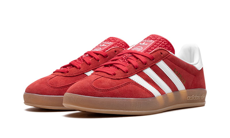 adidas Originals Gazelle Indoor Sneakers - Red/White Gum Sole