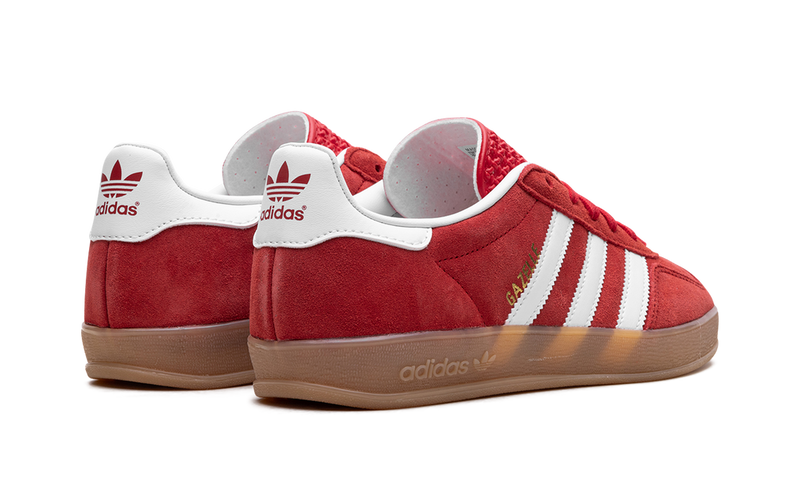 adidas Originals Gazelle Indoor Sneakers - Red/White Gum Sole