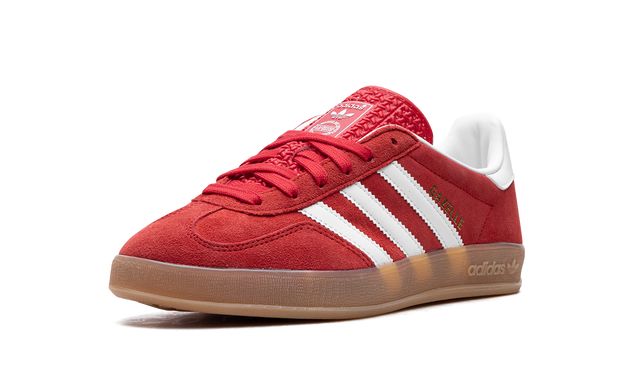 adidas Originals Gazelle Indoor Sneakers - Red/White Gum Sole