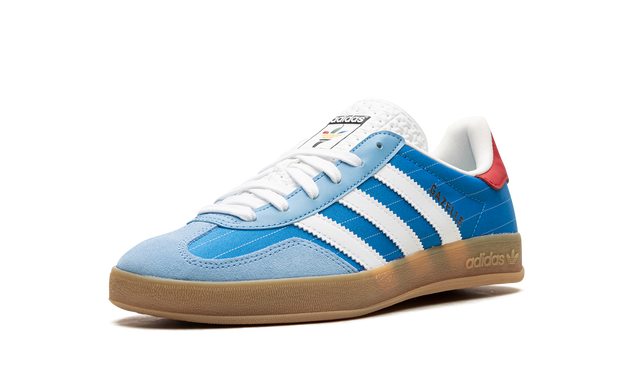 adidas Originals Gazelle Indoor Sneakers - Blue/Red Gum Sole