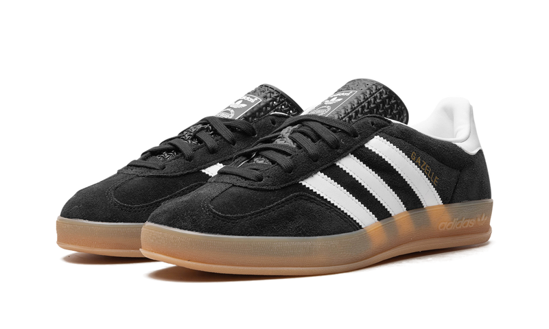 adidas Originals Gazelle Indoor Sneakers - Black/White Gum Sole