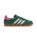 adidas Originals Gazelle Indoor Sneakers - Green/Pink Gum Sole