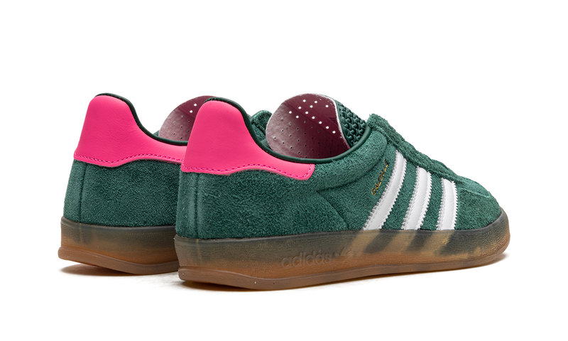 adidas Originals Gazelle Indoor Sneakers - Green/Pink Gum Sole