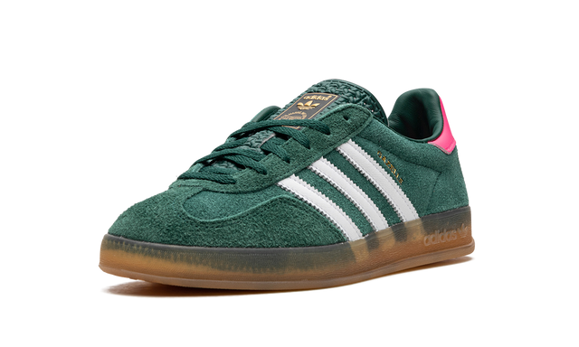 adidas Originals Gazelle Indoor Sneakers - Green/Pink Gum Sole
