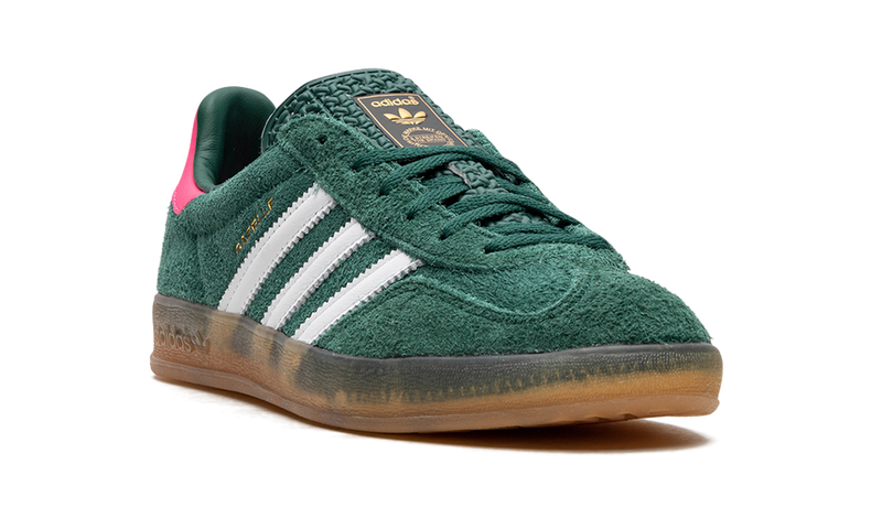adidas Originals Gazelle Indoor Sneakers - Green/Pink Gum Sole
