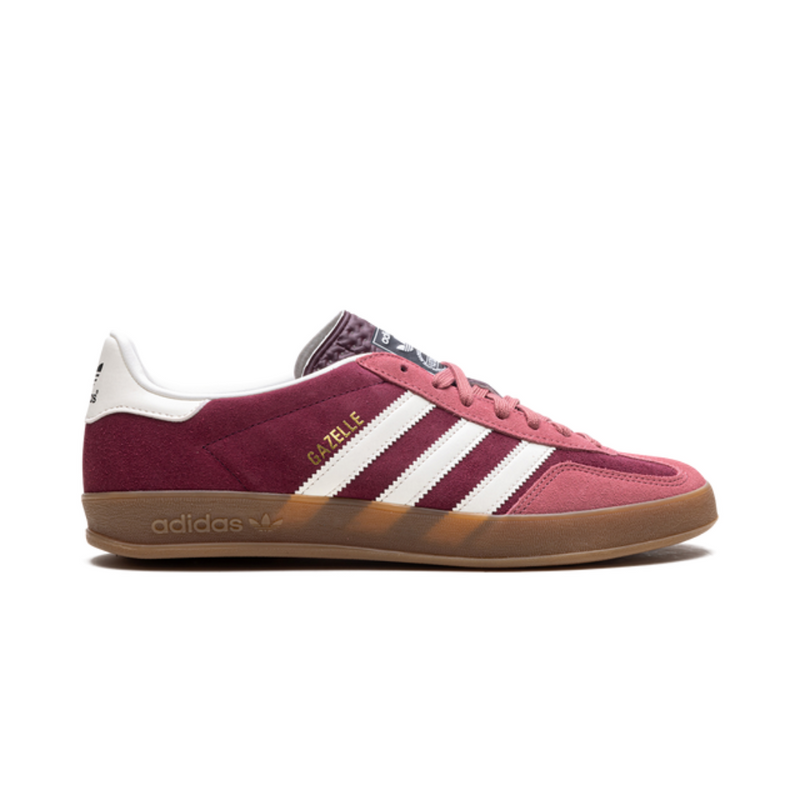 adidas Originals Gazelle Indoor Sneakers - Burgundy/Pink Gum Sole