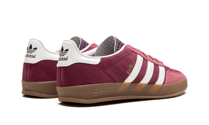 adidas Originals Gazelle Indoor Sneakers - Burgundy/Pink Gum Sole