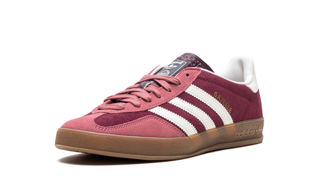 adidas Originals Gazelle Indoor Sneakers - Burgundy/Pink Gum Sole