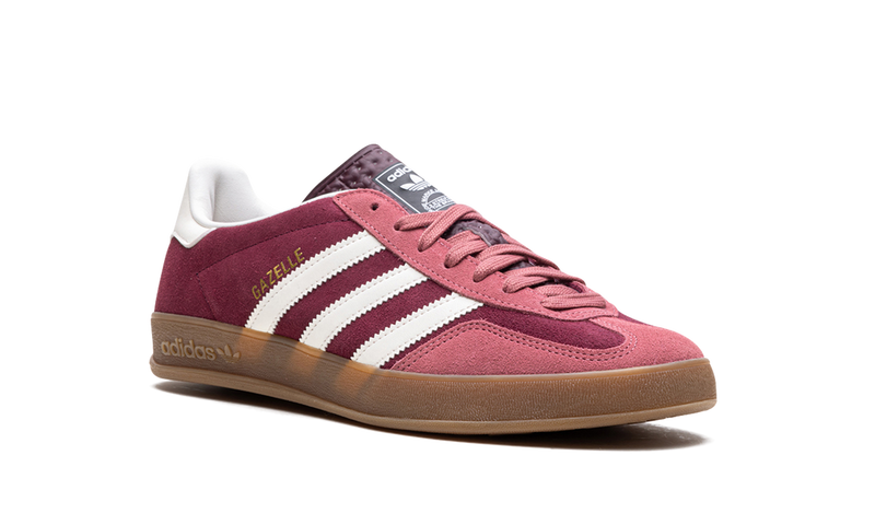 adidas Originals Gazelle Indoor Sneakers - Burgundy/Pink Gum Sole