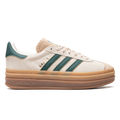 adidas Gazelle Bold Suede Platform Sneakers - Cream/Dark Green