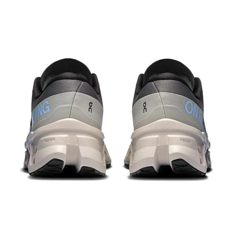On Cloudmonster Mesh Running Shoes - Grey/Cream
