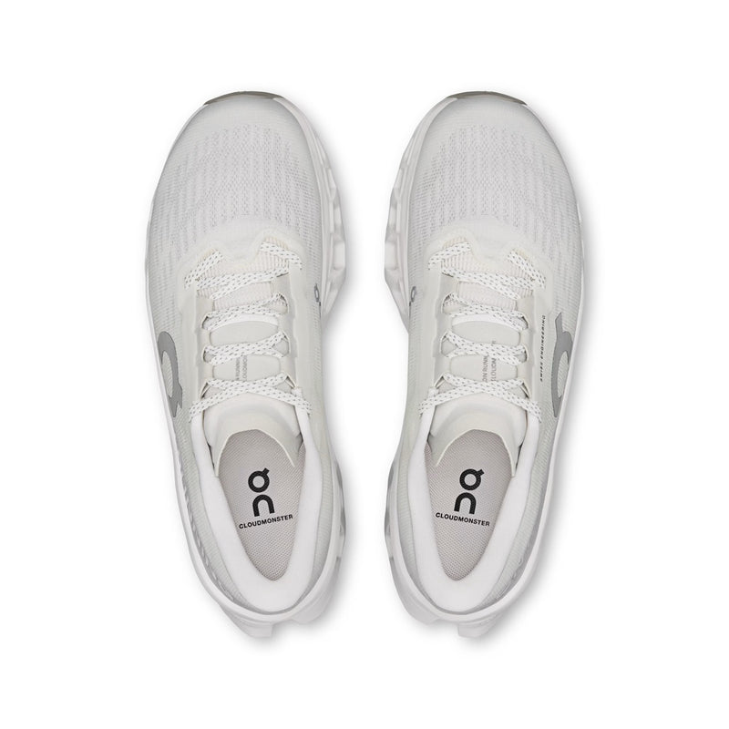 On Cloudmonster Mesh Running Shoes - All White
