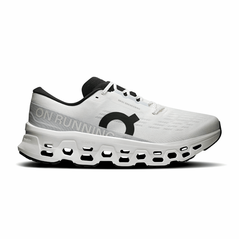 On Cloudmonster Mesh Running Shoes - White/Black