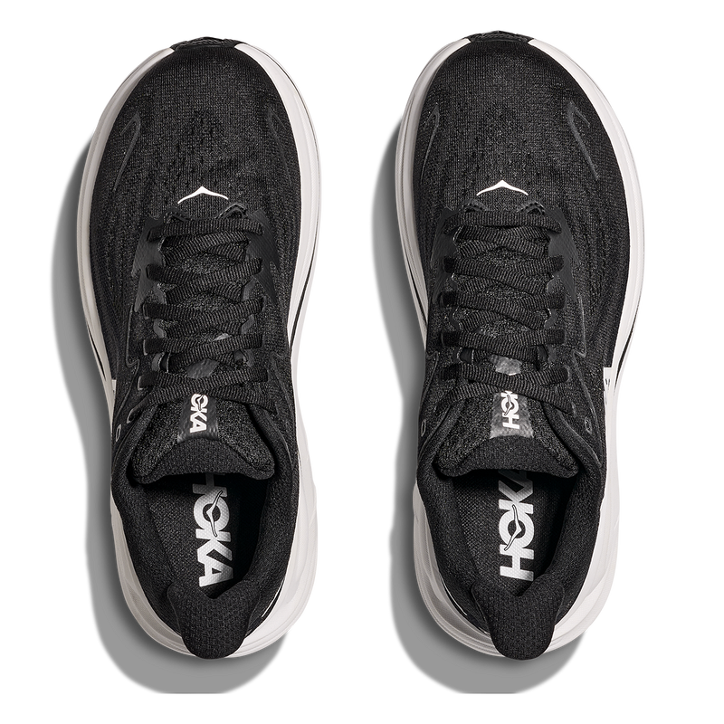 HOKA Bondi 9 Mesh Running Shoes - Black/White