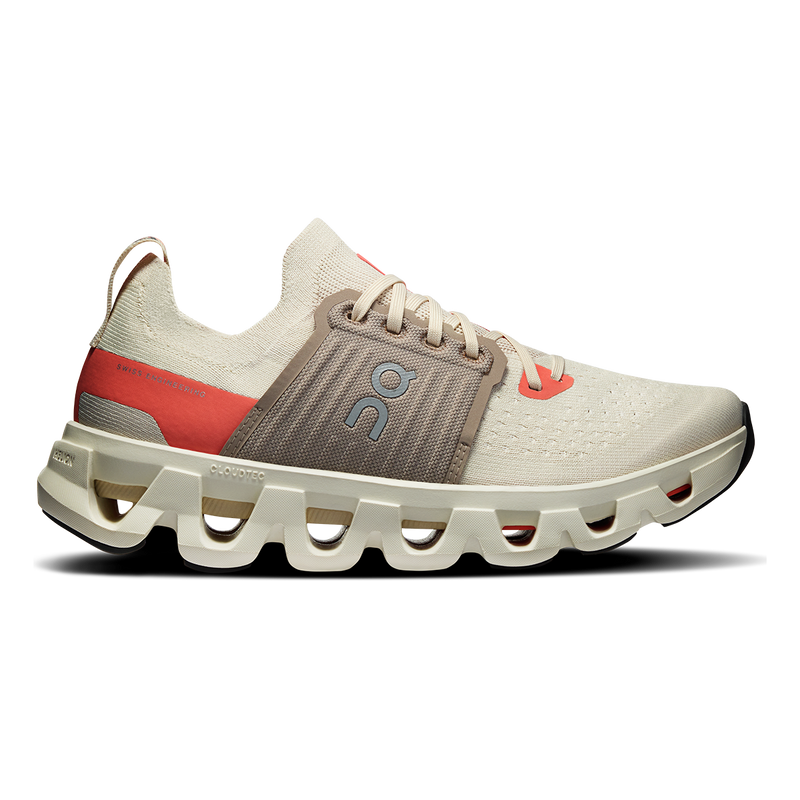 On Cloudswift Mesh Running Shoes - Cream/Brown/Orange