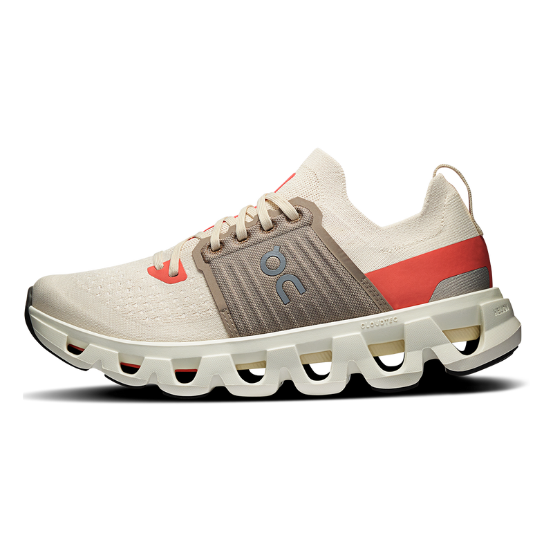 On Cloudswift Mesh Running Shoes - Cream/Brown/Orange