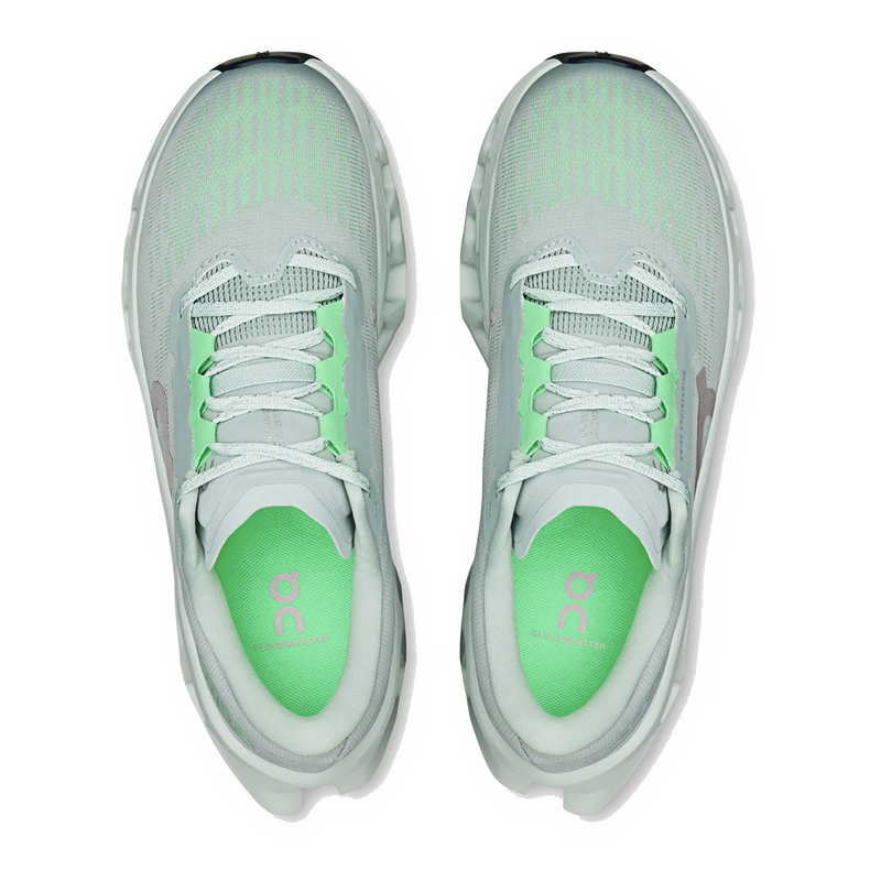 On Cloudmonster Mesh Running Shoes - Light Green