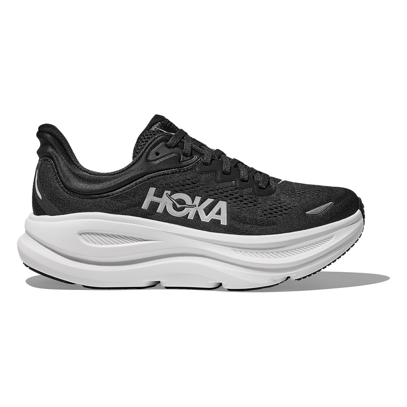 HOKA Bondi 9 Mesh Running Shoes - Black/White