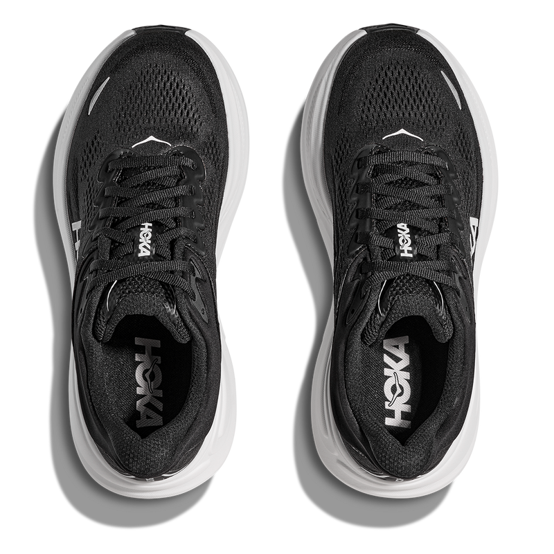 HOKA Bondi 9 Mesh Running Shoes - Black/White