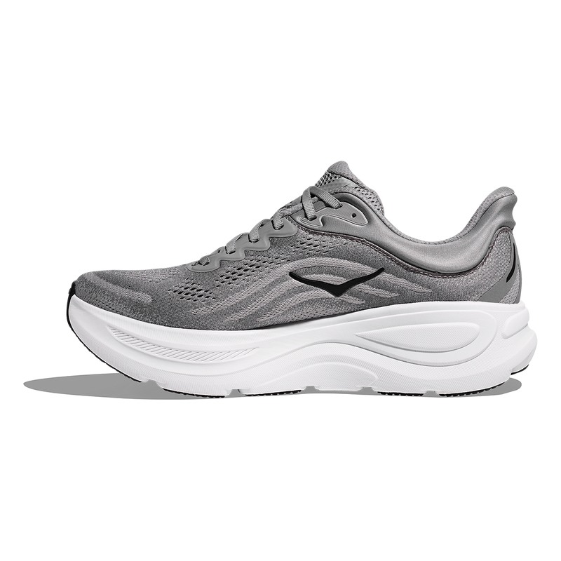 HOKA Bondi 9 Mesh Running Shoes - Grey/White