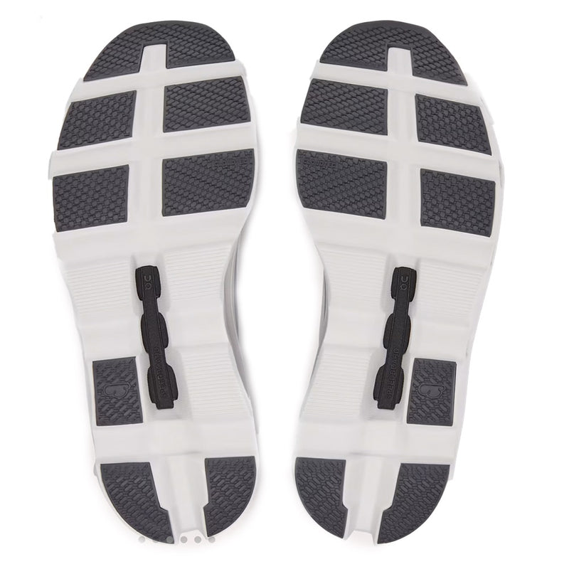 On Cloudmonster White Black Mesh Running Sneakers