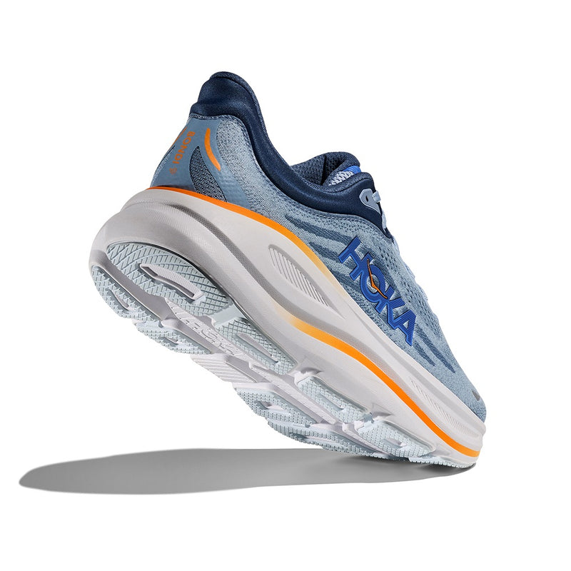 HOKA Bondi 9 Stone Blue Mesh Running Sneakers