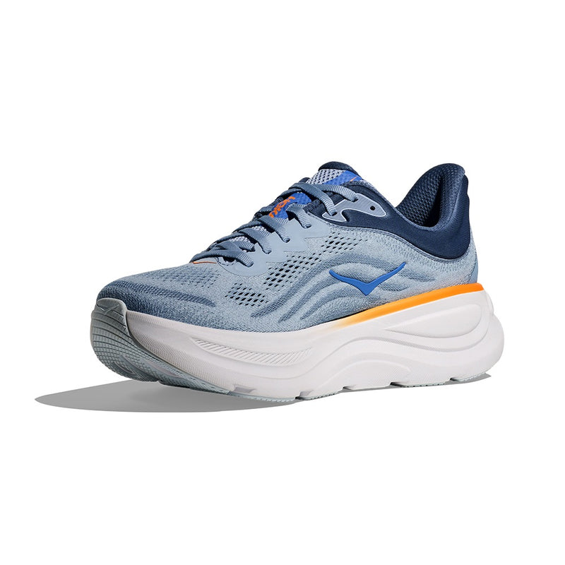 HOKA Bondi 9 Stone Blue Mesh Running Sneakers