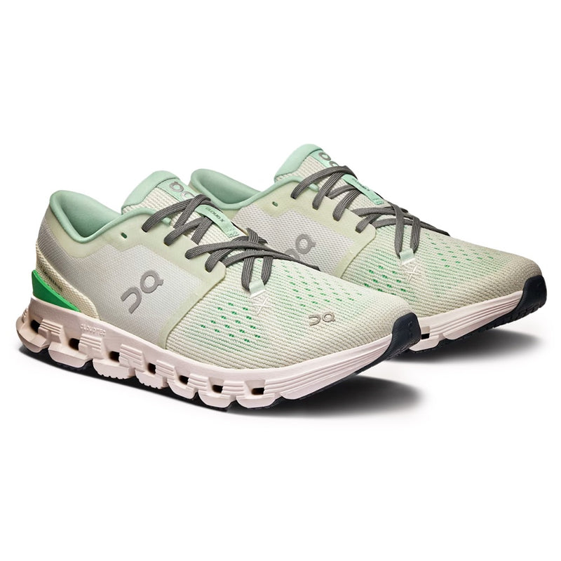 On Cloud X Cream Mint Mesh Training Sneakers