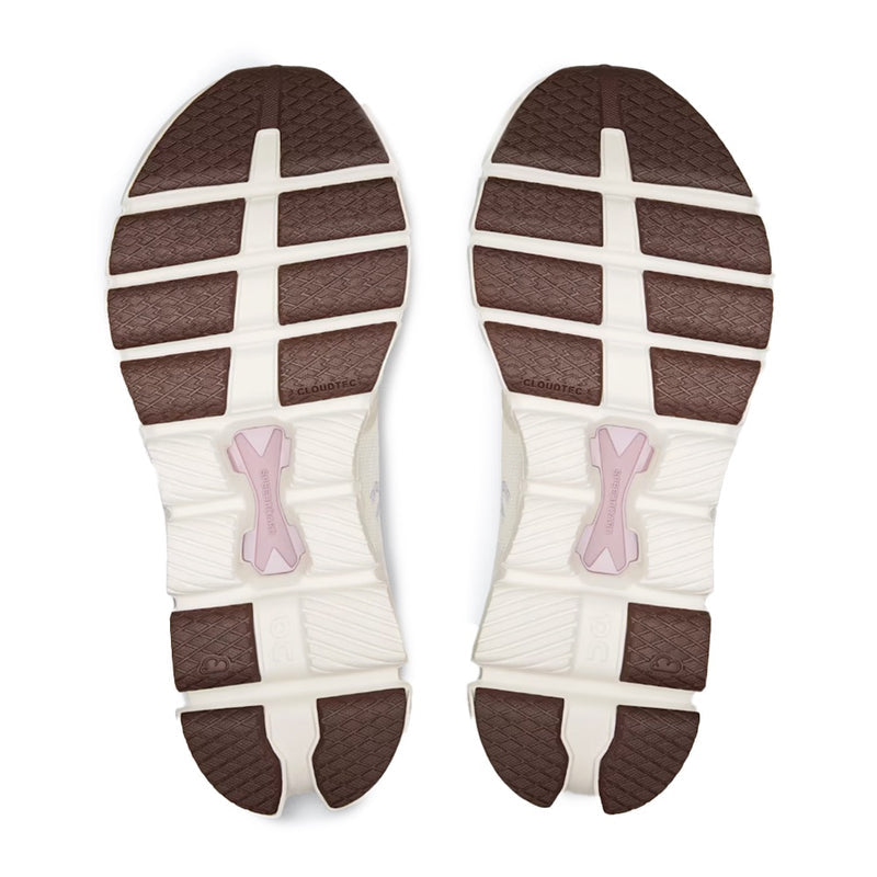 On Cloud X Ivory Fig Mesh Training Sneakers