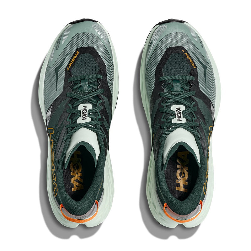 HOKA Speedgoat 7 Dark Green Mesh Trail Running Shoes