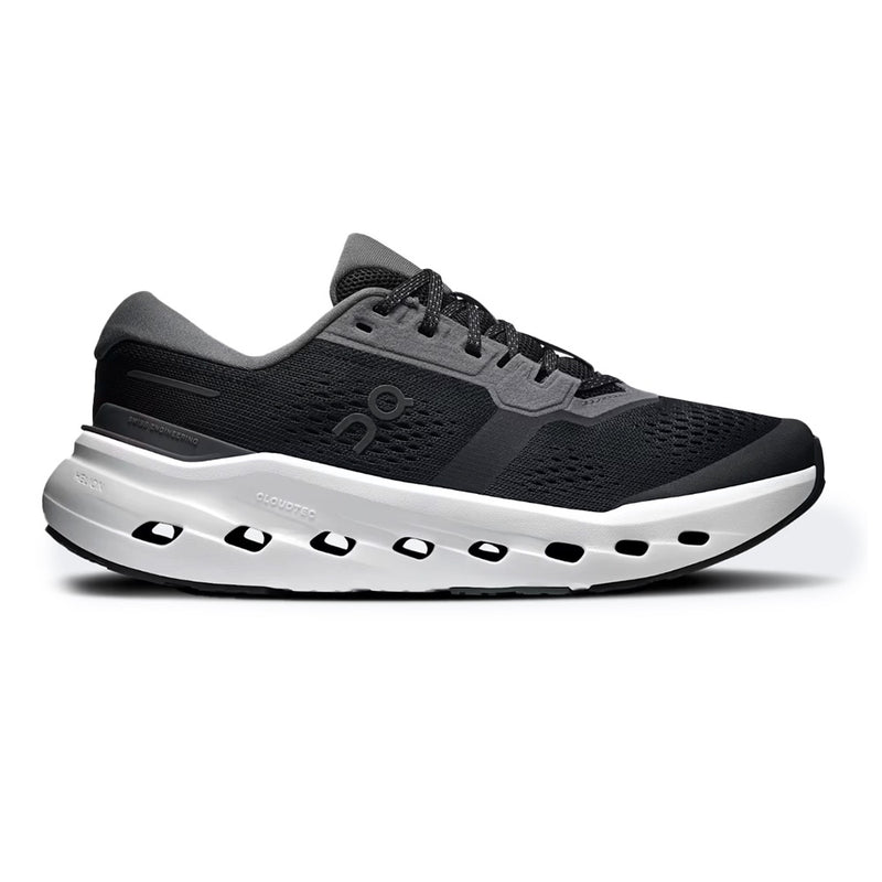 On Cloudrunner 4 Black White Mesh Road Running Shoes