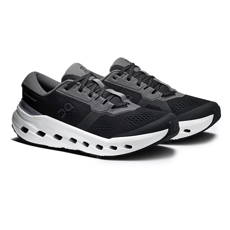 On Cloudrunner 4 Black White Mesh Road Running Shoes