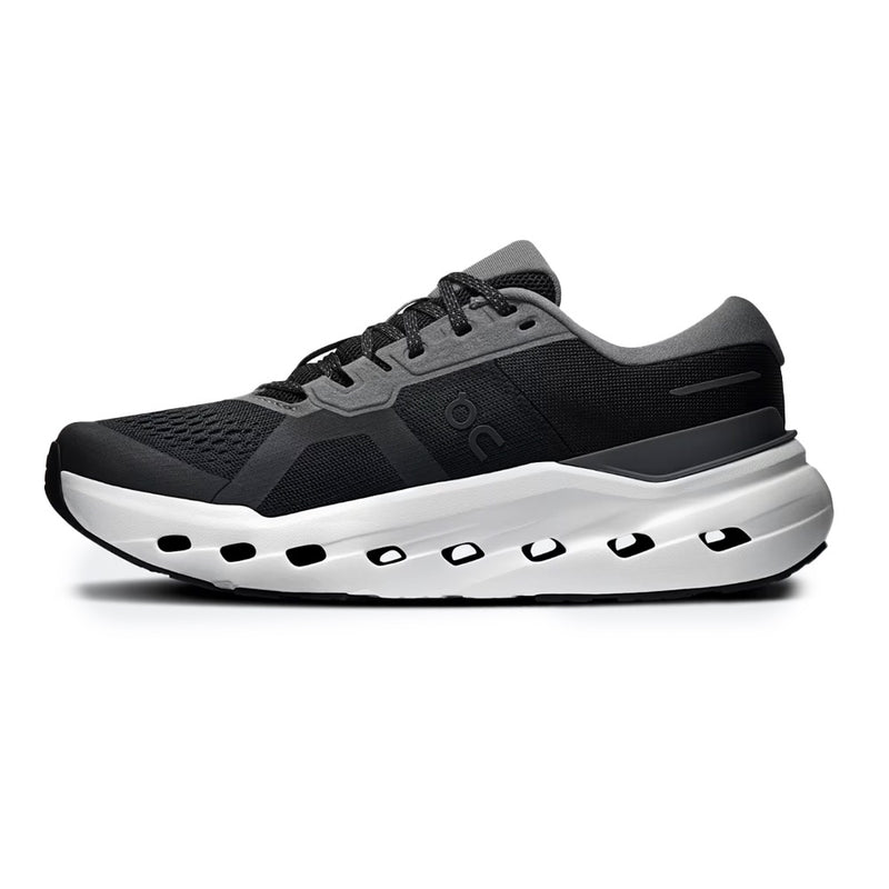 On Cloudrunner 4 Black White Mesh Road Running Shoes