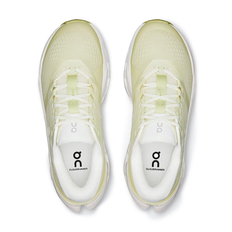 On Cloudrunner 4 Pale Lime White Mesh Road Running Shoes