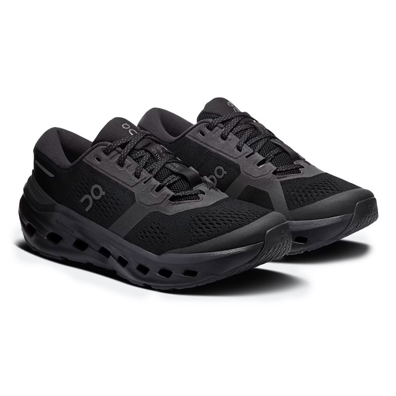 On Cloudrunner 4 All Black Mesh Road Running Sneakers