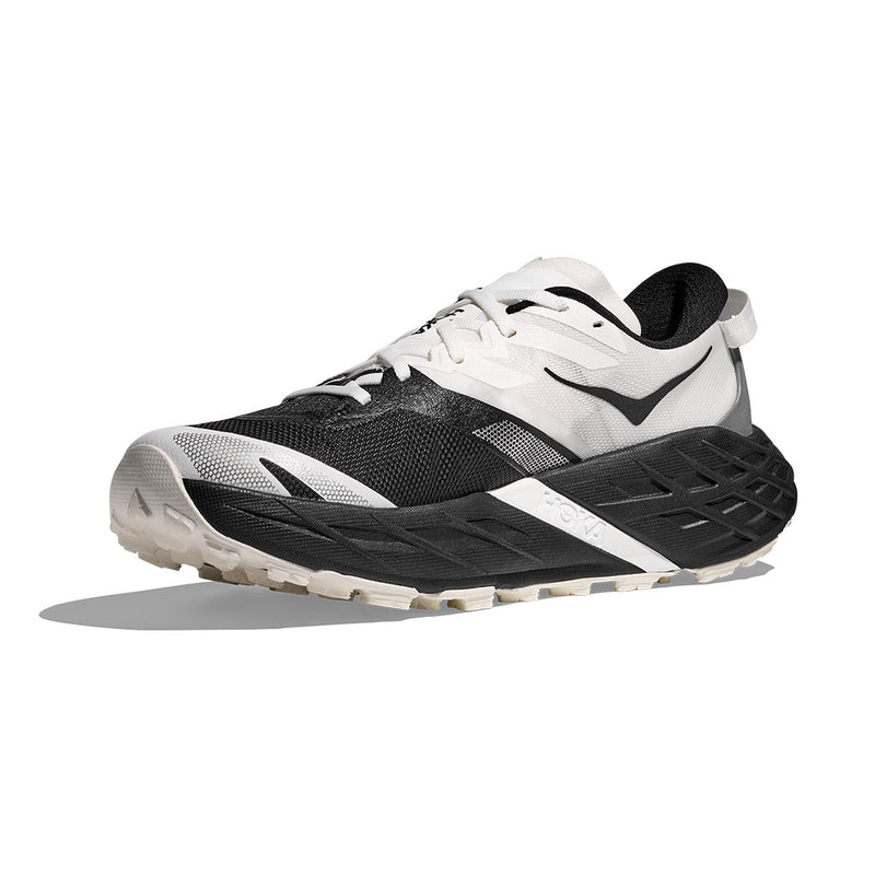HOKA Speedgoat 7 Trail Running Sneakers - Black/White Mesh