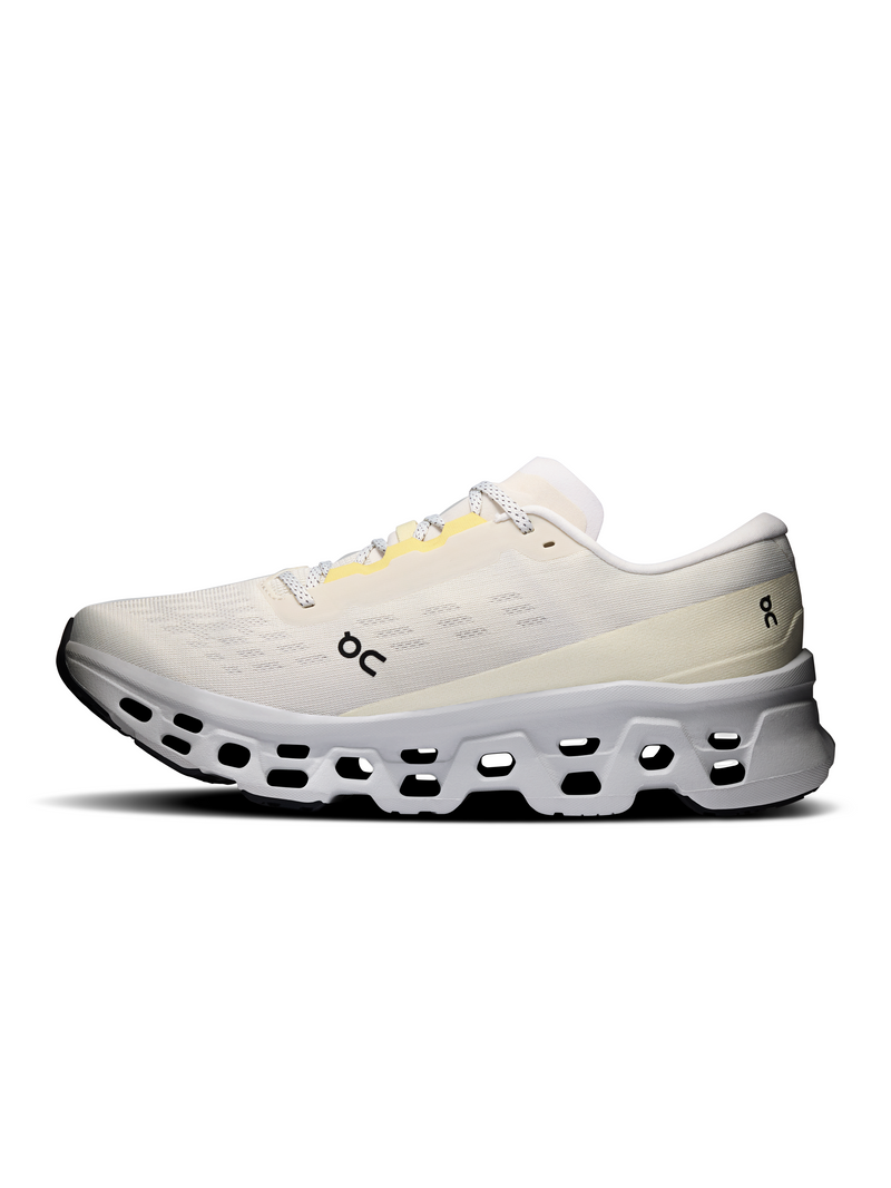 On Cloudmonster Cream Yellow Mesh Running Shoes